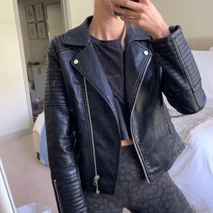 Top shop faux leather moto jacket